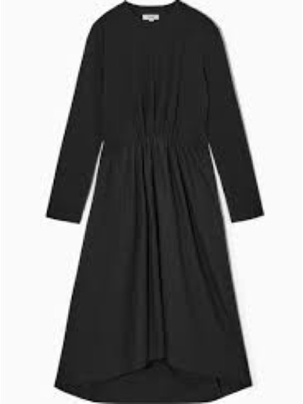 COS Black Long-Sleeve High-Low Dress - Picture 3 of 7